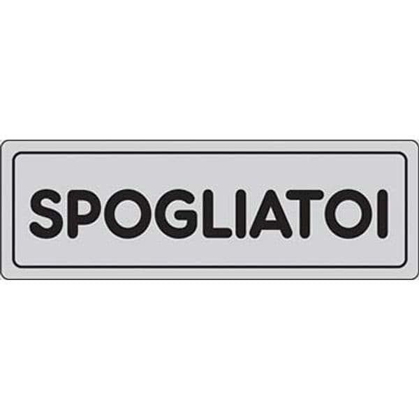 Targa Segnaletica Adesiva Spogliatoi Vinile 15 x 5 cm 10 Pezzi - 2