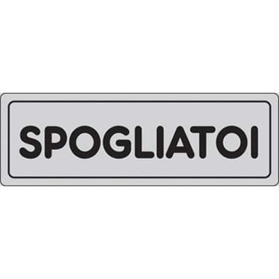 Targa Segnaletica Adesiva Spogliatoi Vinile 15 x 5 cm 10 Pezzi - 2