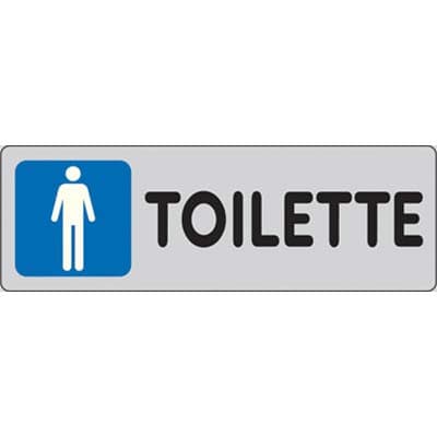 Targa Segnaletica Adesiva Toilette Uomo Vinile 15 x 5 cm 10 Pezzi - 2
