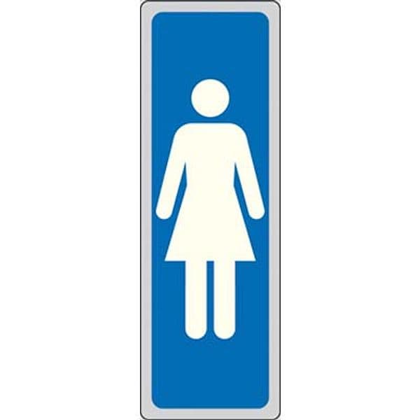 Targa Segnaletica Adesiva Donne Vinile 15 x 5 cm 10 Pezzi - 2