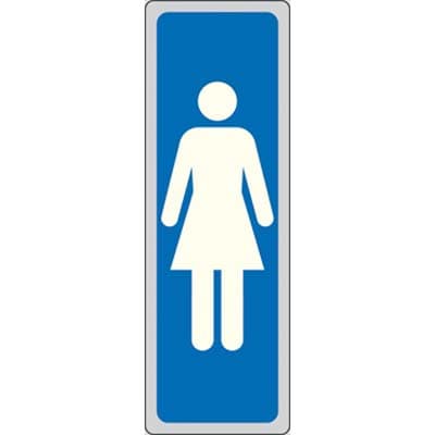 Targa Segnaletica Adesiva Donne Vinile 15 x 5 cm 10 Pezzi - 2