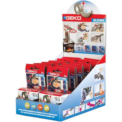 Nastro Autoagglomerante in Silicone Geko Nero Sp 3 ml 25 mm 0,75 mm 4 Pezzi - 2