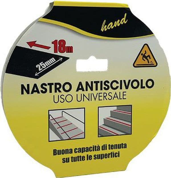 Nastro Antisdrucciolo Adesivo Nero 18 m H 25 mm 2 Pezzi – Hand