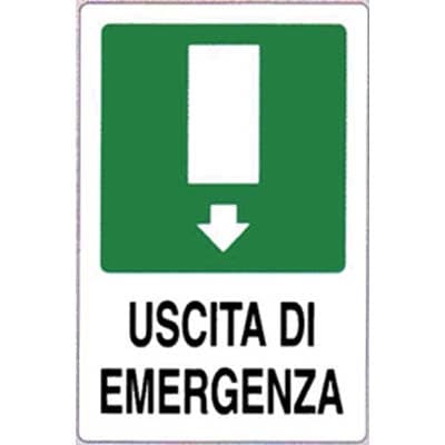 Targa Segnaletica Uscita Emergenza Pp 20 x 30 cm 10 Pezzi - 2