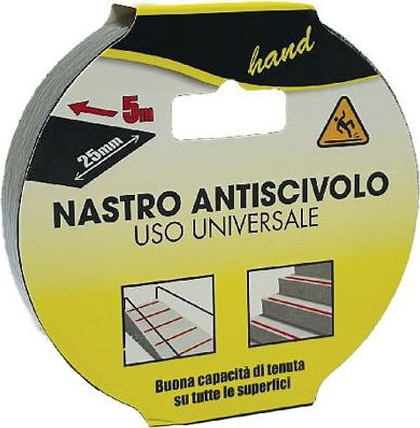 Nastro Antisdrucciolo Adesivo 5 m H 25 mm 6 Pezzi – Hand