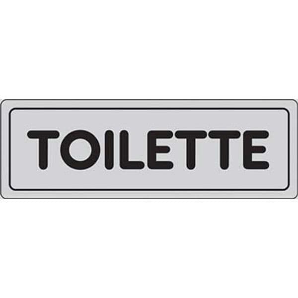 Targa Segnaletica Adesiva Toilette Vinile 15 x 5 cm 10 Pezzi - 2