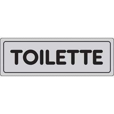 Targa Segnaletica Adesiva Toilette Vinile 15 x 5 cm 10 Pezzi - 2
