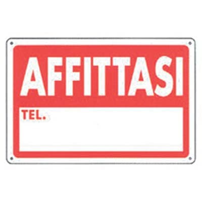 Targa Segnaletica Affittasi Pp 20 x 30 cm 10 Pezzi - 2
