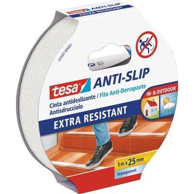 Nastro Antisdrucciolo Adesivo 55587 Tesa Trasparente 5 m H 25 mm 2 Pezzi - 2