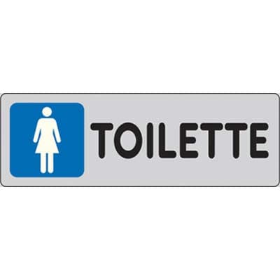 Targa Segnaletica Adesiva Toilette Donna Vinile 15 x 5 cm 10 Pezzi - 2