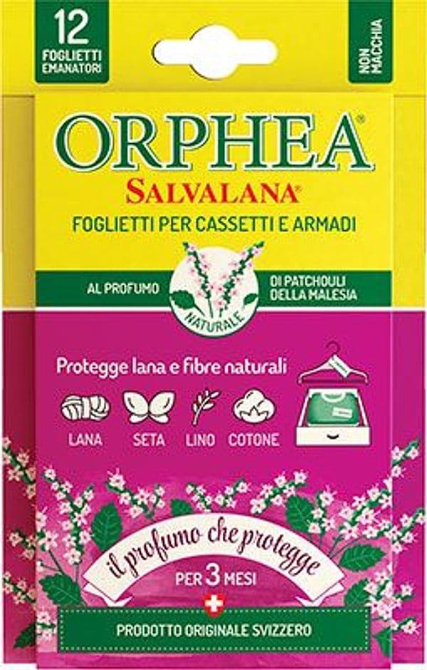 Antitarme Salvalana Foglietti Orphea Patchouli 12 Pezzi - 2