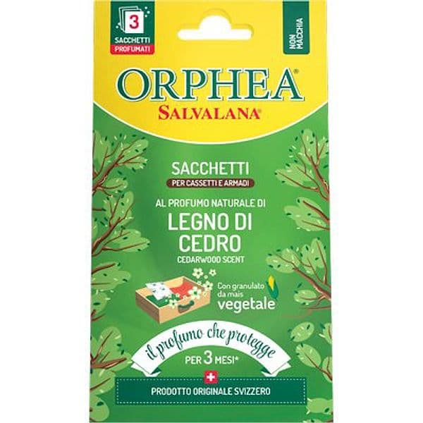 Antitarme Salvalana Cassetti Armadi Orphea Legno di Cedro 3 Pezzi - 2