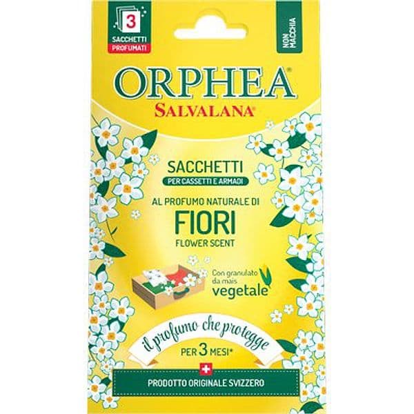 Antitarme Salvalana Cassetti Armadi Orphea Fiori 3 Pezzi - 2