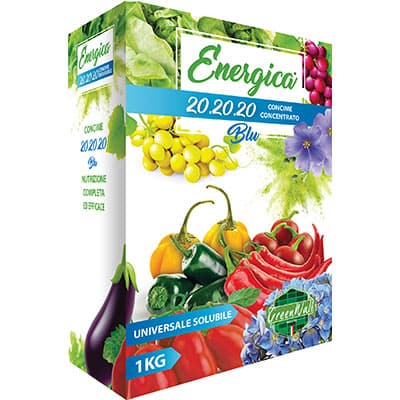 Concime Polvere Blu 20.20.20 Energica 1 kg 6 Pezzi - 2