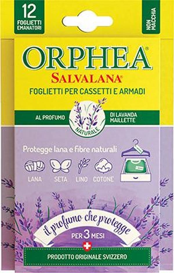 Antitarme Salvalana Foglietti Orphea Lavanda 12 Pezzi - 2