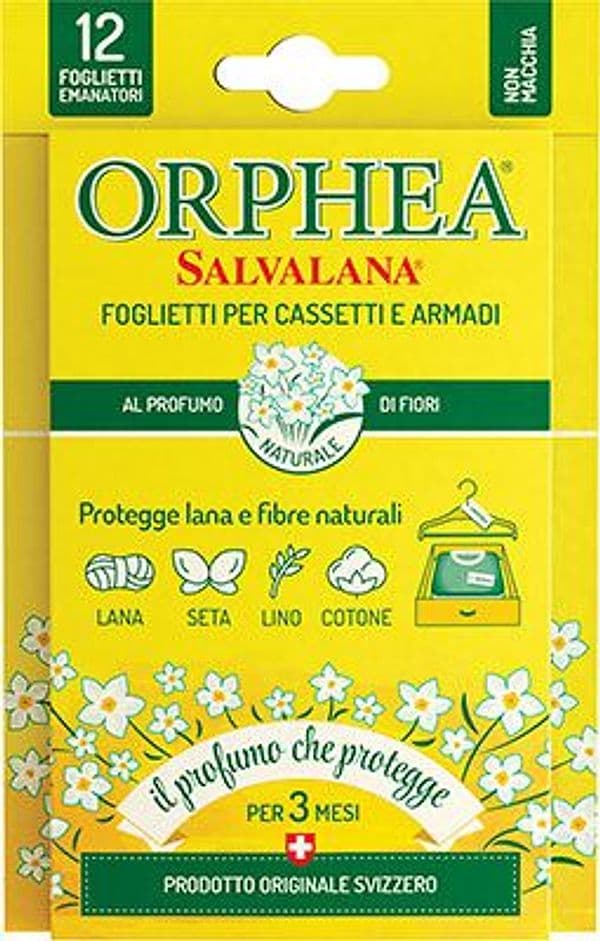 Antitarme Salvalana Foglietti Orphea Fiori 12 Pezzi - 2