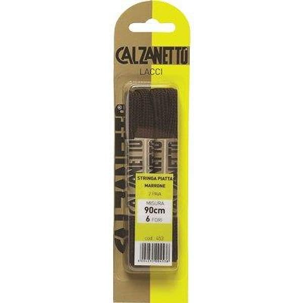 Laccio Scarpa Piatto Calzanetto Marrone 90 cm 2 Paia - 2