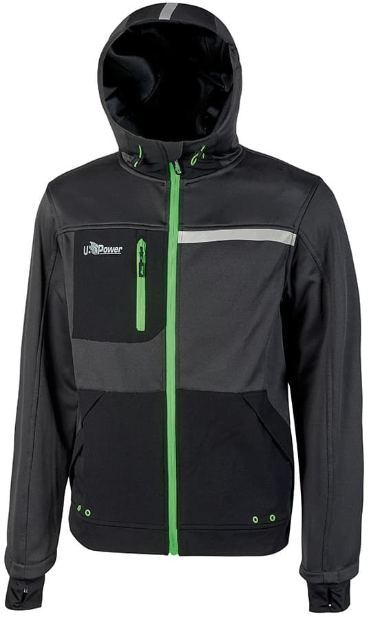 Felpa Galaxy Colore Grigio Verde Misura XL U Power - 2