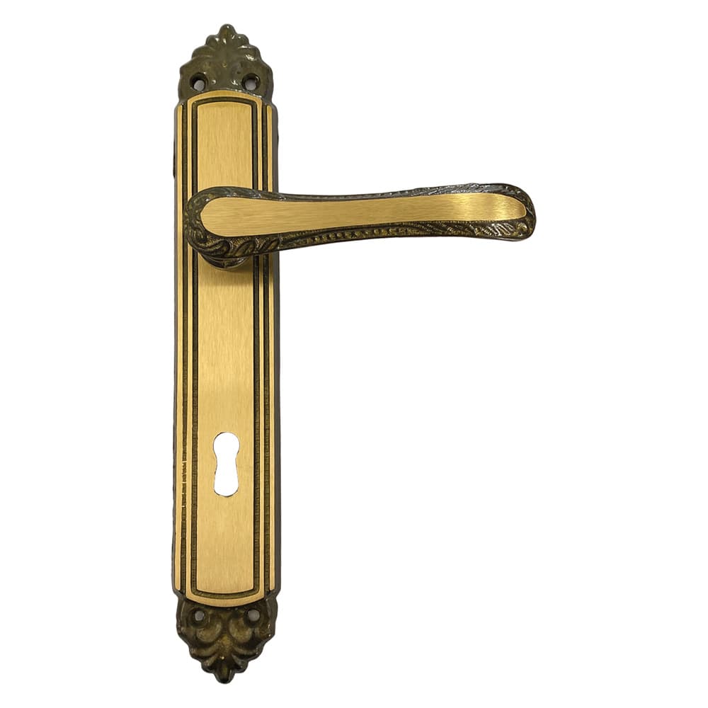 Maniglia con Placca Q 8 x 70 4 Coppia Giglio - 2