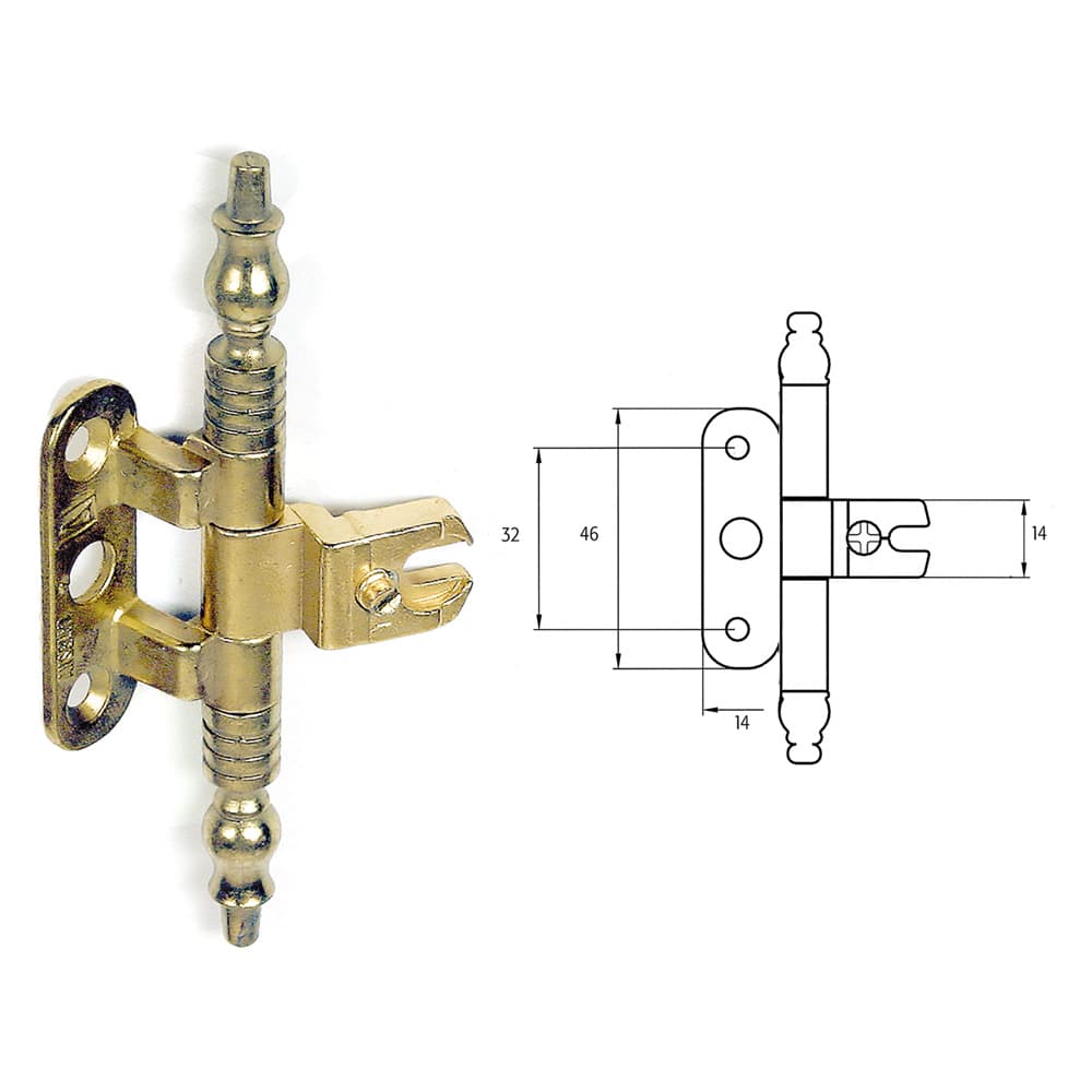 Cerniera per Mobili Bronzata A0114 2 Pezzi - 2