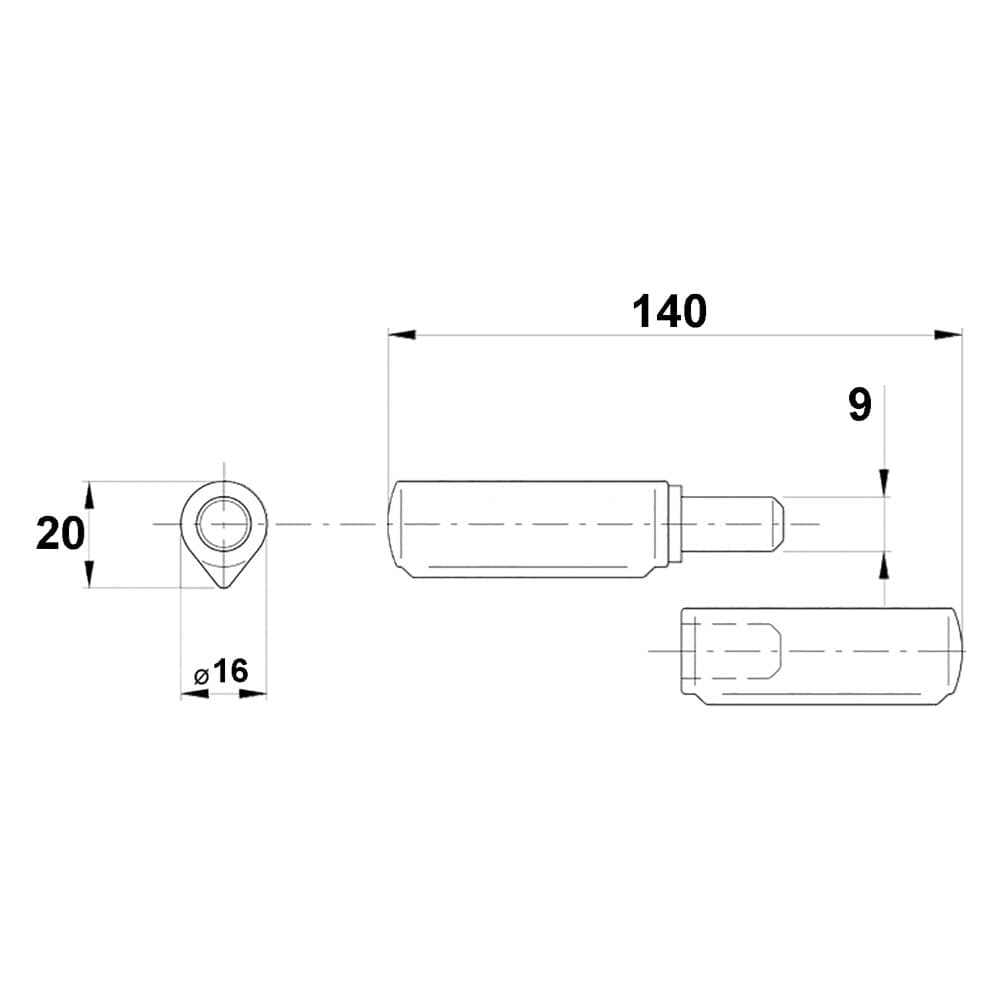 Cerniera a Saldare con Costa Portata Ibfm 24 Pezzi 140 mm Ø 16 mm 60 kg