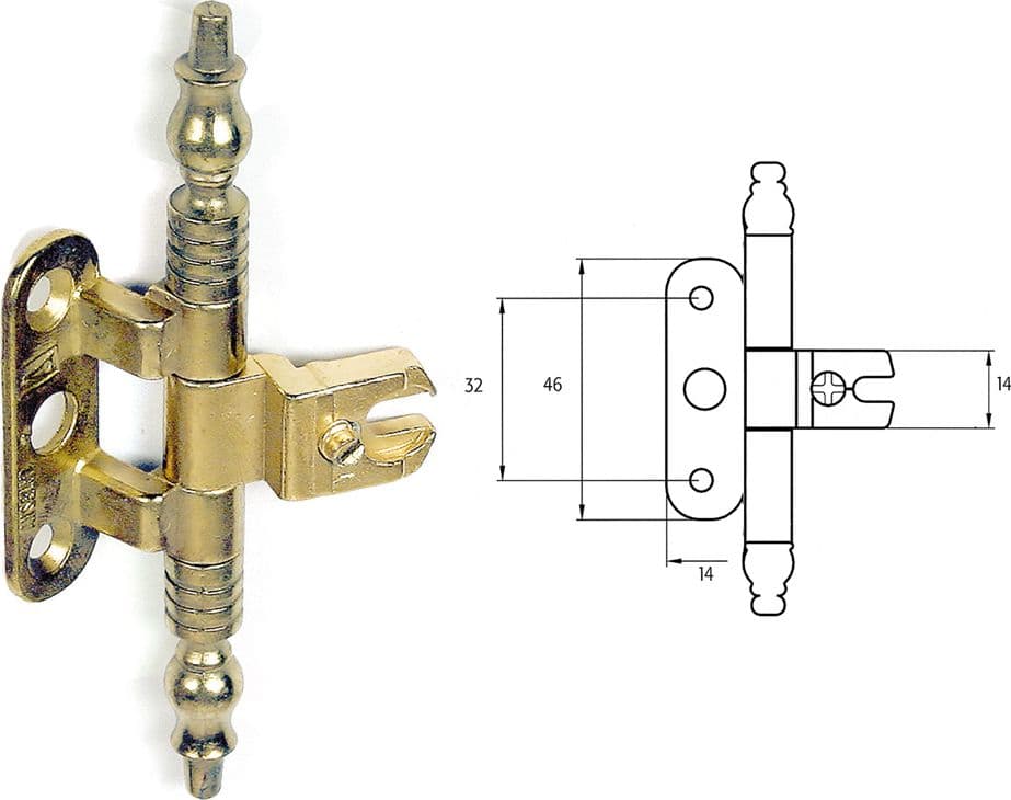 Cerniera per Mobili A0114 Oro 2 Pezzi – Autres