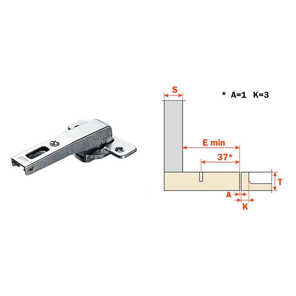 Cerniera Controcollo per Mobili Art C2abn99ac Lunga Salice C2abn 10 Pezzi
