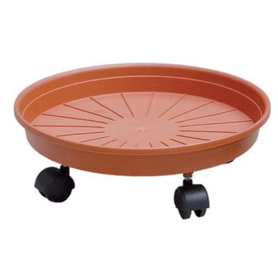 Sottovaso Tondo con Ruote Margherita Ics 25 cm 6 Pezzi - 2