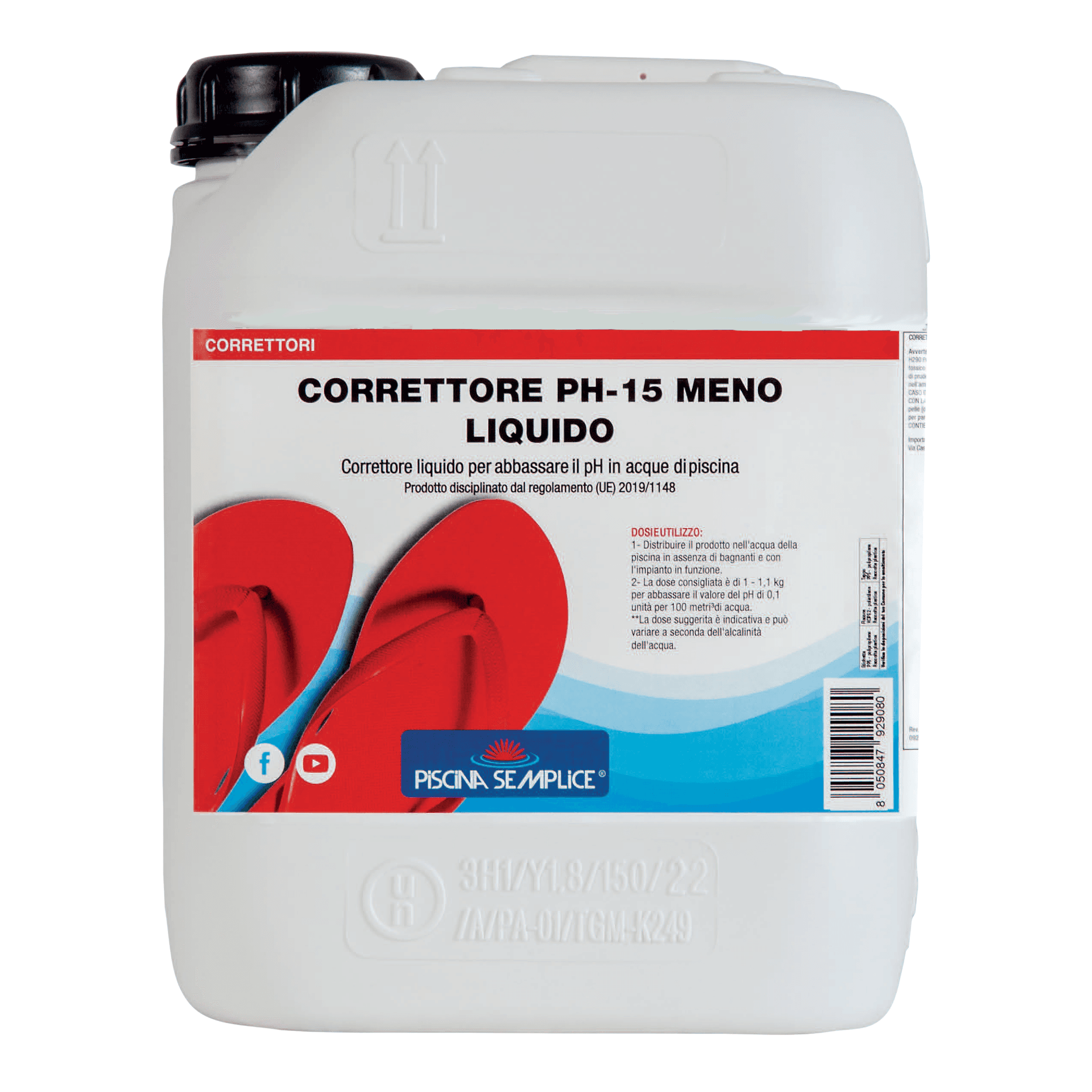 Regolatore PH Meno 15% per Piscina Liquido Lt 5 Piscina Semplice - 2
