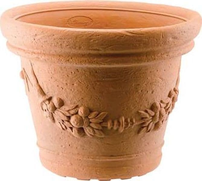 Vaso Tondo Elios Pottery Collection Gdm Resina Terracotta Cm 35 H.cm 28 - 2