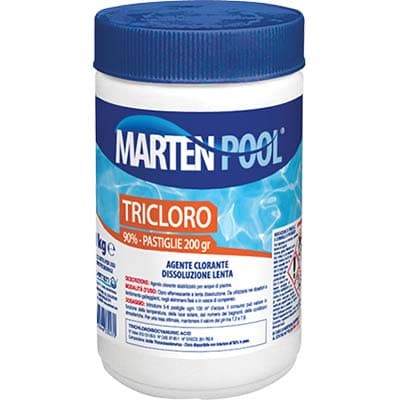 Tricloro per Piscina Pastiglie Marten 5 x 200 g 1 kg 3 Pezzi - 2