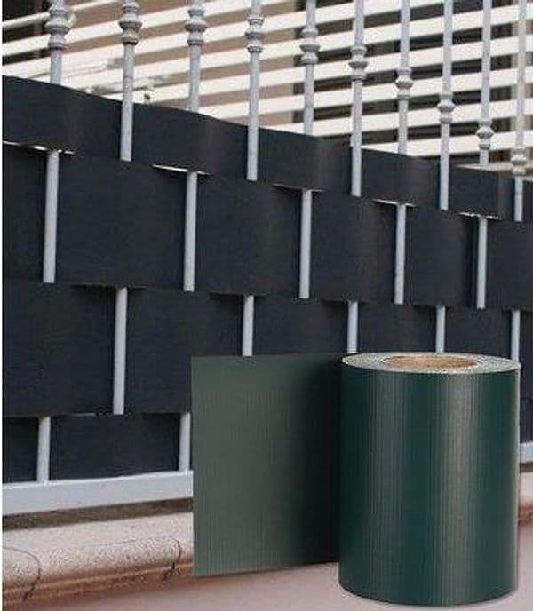 Fascia Coprente Ringhiere Effe PVC Verde H.cm 19 35 m con 20 Clips - 2