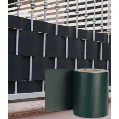 Fascia Coprente Ringhiere Effe PVC Verde H.cm 19 35 m con 20 Clips - 2