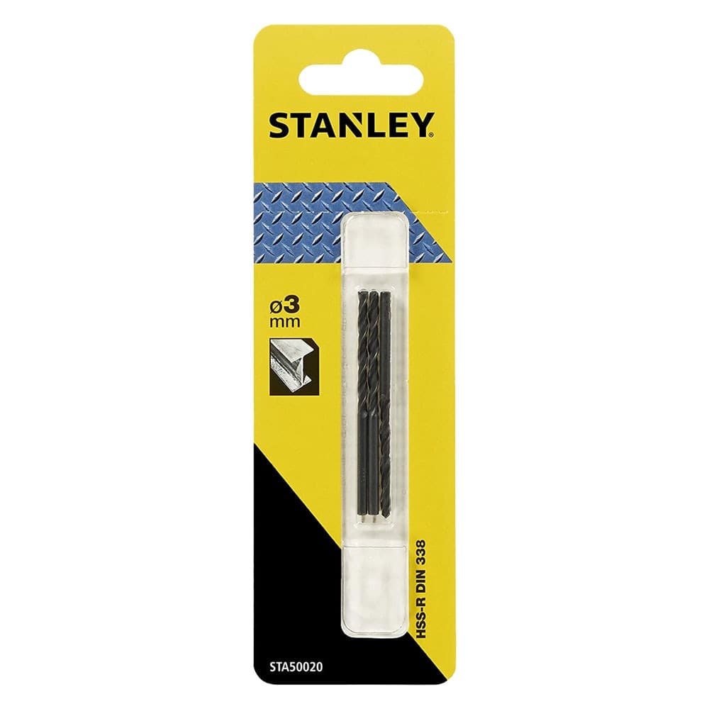 Punta per Stanley Metallo Hss R 3 Pezzi 3 mm