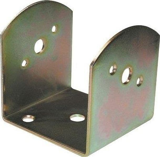 Supporto Gazebo a U 837 Zincato Giallo S 90 x 90 mm 3 mm H 95 mm 5 Pezzi – Minutex