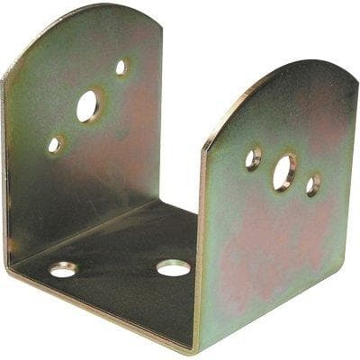 Supporto Gazebo a U 837 Zincato Giallo S 90 x 90 mm 3,0 mm H 95 mm 5 Pezzi - 2