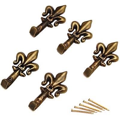 Gancio Quadro Giglio Pronty Ferro Bronzo 33 mm 5 Pezzi - 2