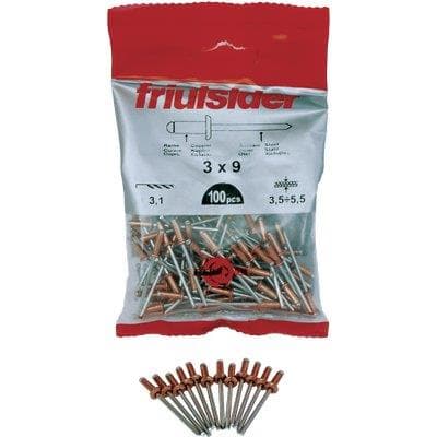 Rivetto a Strappo Rame Friulsider 0X 9 4 mm 100 Pezzi - 2