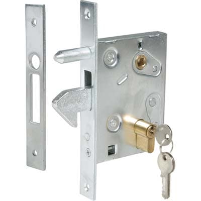 Serratura Cancello Infilare a Gancio 447 Ibfm B.q Zinc F.mm 25 C.sagom M1 - 2