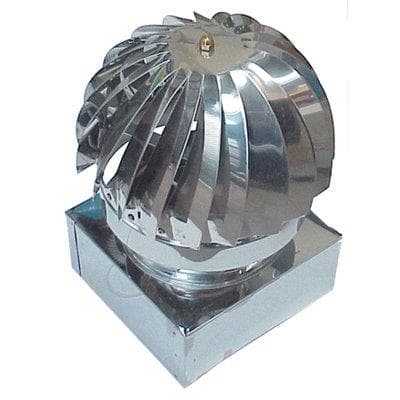 Ventolino Girevole Base Quadra Inox AISI 304 cm 37X37 - 2