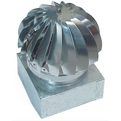 Ventolino Girevole Base Quadra Zincato Cm 37X37 - 2