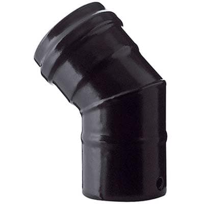 Gomito Pellet 45 ° Nero Opaco Save Cm 8 - 2