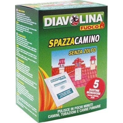Antifuliggine Spazzacamino Bustine Diavolina Fuoco 50 g 5 Pezzi - 2