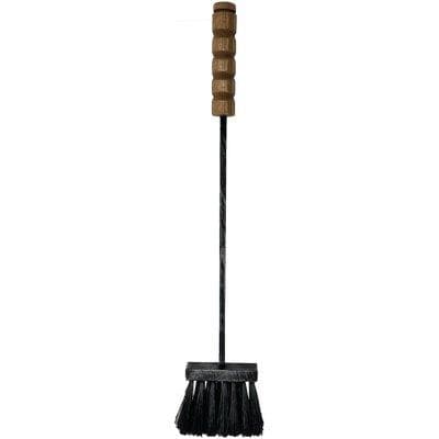 Scopetta per Camino Lux Ferro Battuto Legno Nylon 60 cm 2 Pezzi - 2