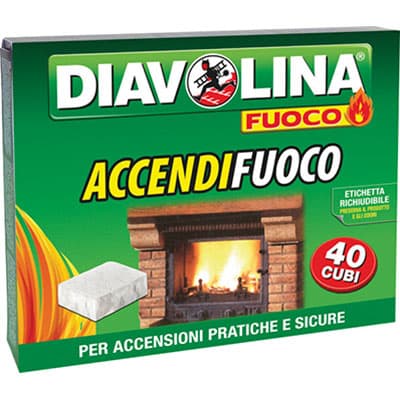Accendifuoco Diavolina Fuoco Cubetti 40 24 Pezzi - 2