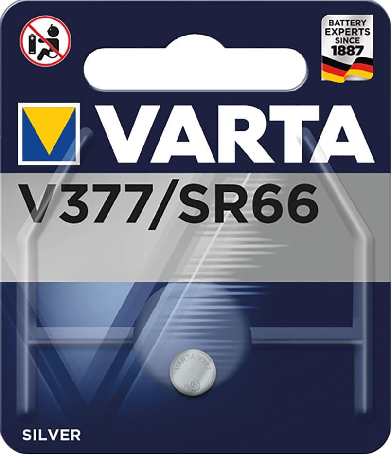 Pila a Bottone PZ 1 Varta 377 1,55 v 10 Blister - 2