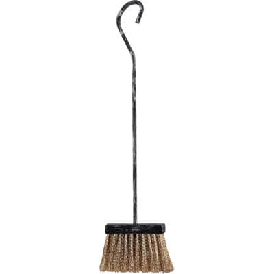 Scopetta per Camino Ferro Battuto Ottone 50 cm 5 Pezzi - 2