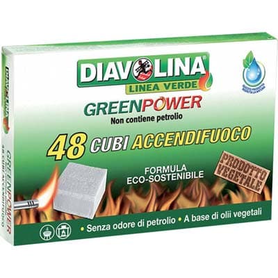 Accendifuoco Greenpower Diavolina Linea Verde Cubetti 48 24 Pezzi - 2