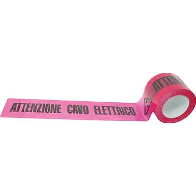 Nastro Segnaletico Attenzione Cavo Elettrico 200 ml H 100 mm 4 Pezzi - 2