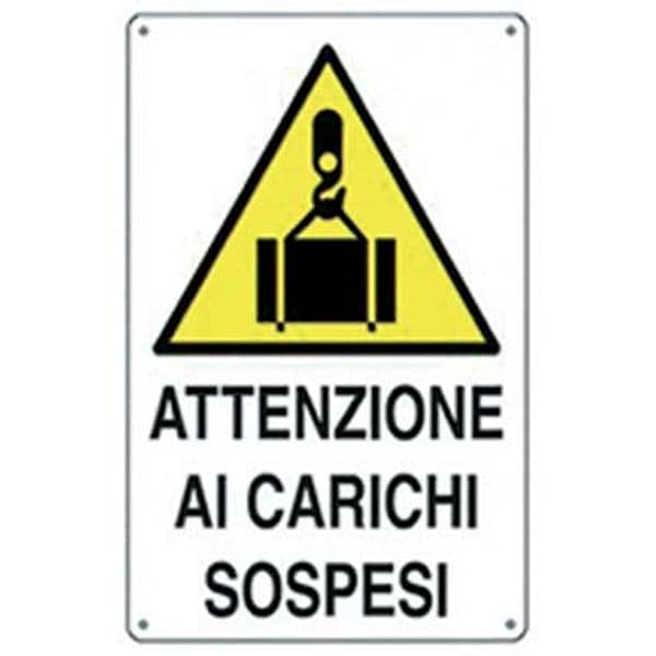 Targa Segnaletica Carichi Sospesi Pp 40 x 60 cm 10 Pezzi - 2